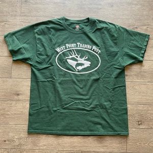 West Point Trading Post Outdoors Men Hanes T-Shirt Green | XL
